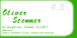 oliver stemmer business card